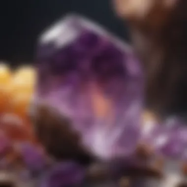 Close-up of a vibrant amethyst crystal symbolizing spiritual growth