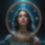 Astrological symbols representing Aquarius in a cosmic setting
