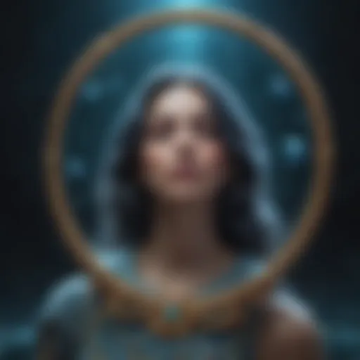 Astrological symbols representing Aquarius in a cosmic setting