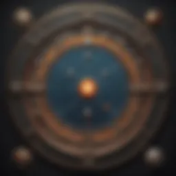 An intricate representation of a life chart showing planetary positions