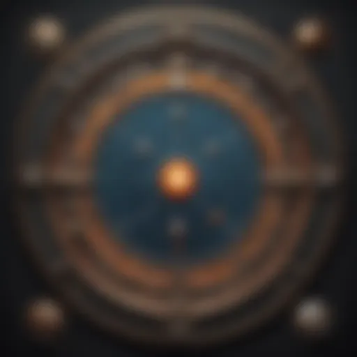 An intricate representation of a life chart showing planetary positions