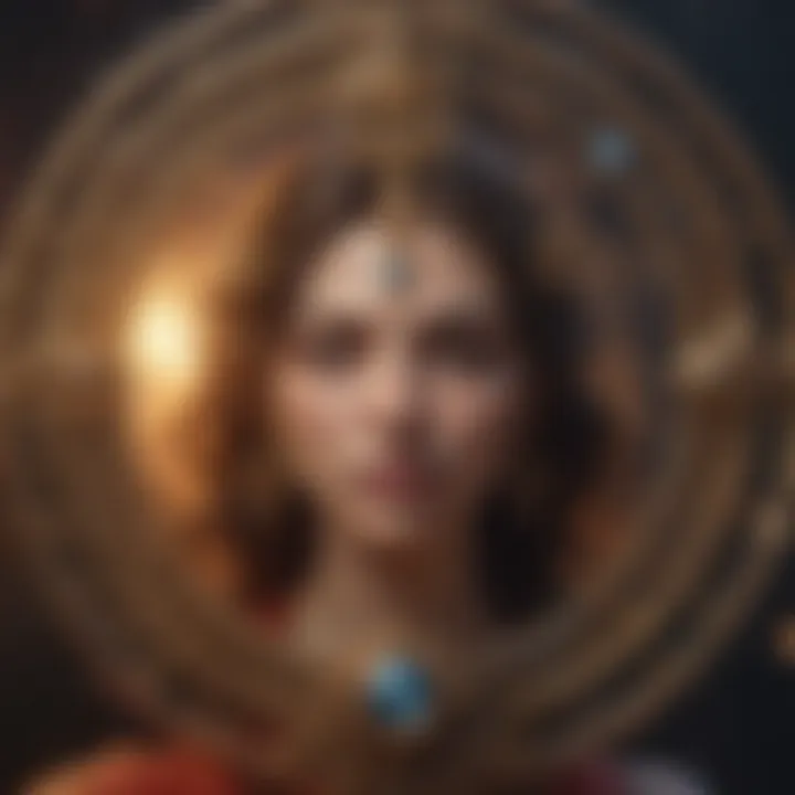 Illustration of astrological symbols intertwined with personal identity