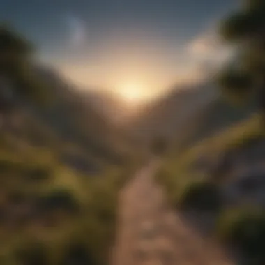A serene landscape representing life's potential paths influenced by astrology