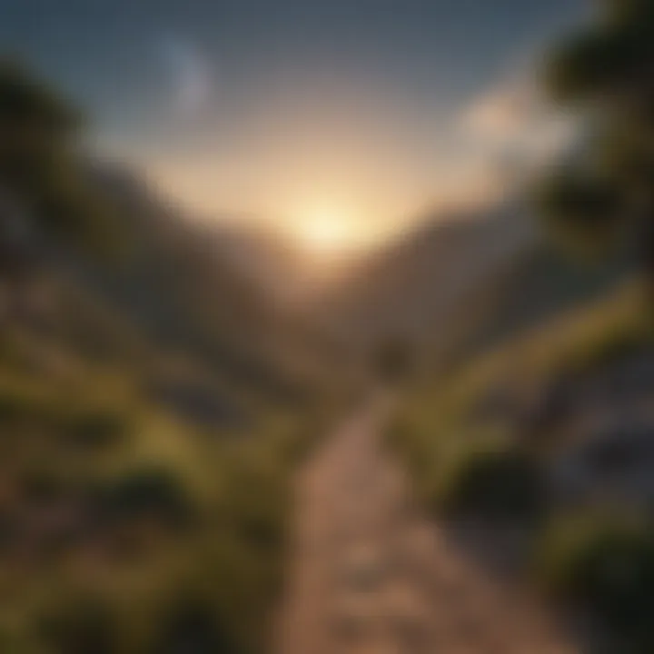 A serene landscape representing life's potential paths influenced by astrology