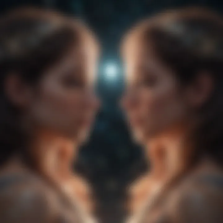 Visual representation of cosmic bonds between twin flames