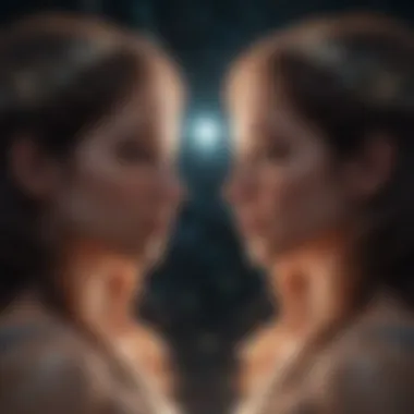 Cosmic Bonds of Twin Flames Visual representation of cosmic bonds between twin flames