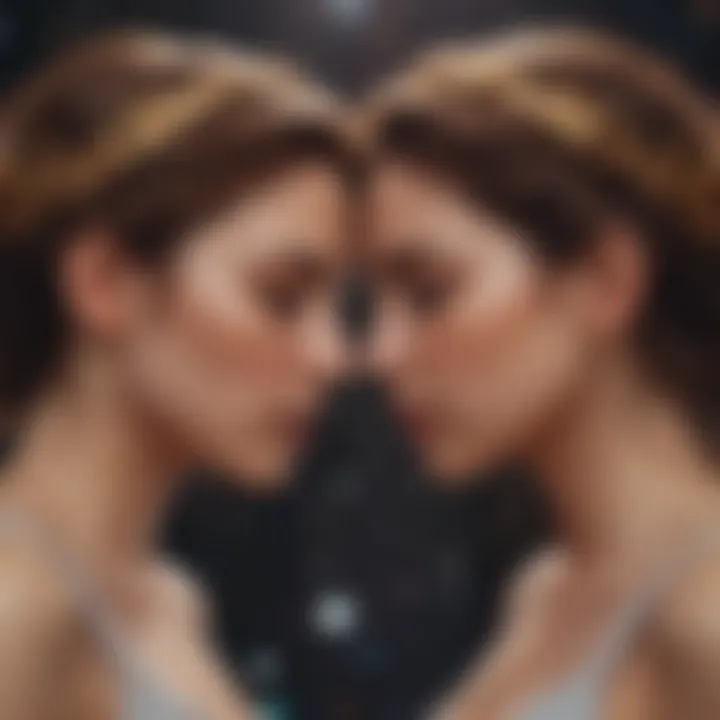 Illustration of transformative journeys of twin flames