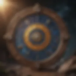 Celestial chart depicting astrological signs