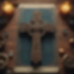 Celtic Cross tarot spread layout with vibrant cards