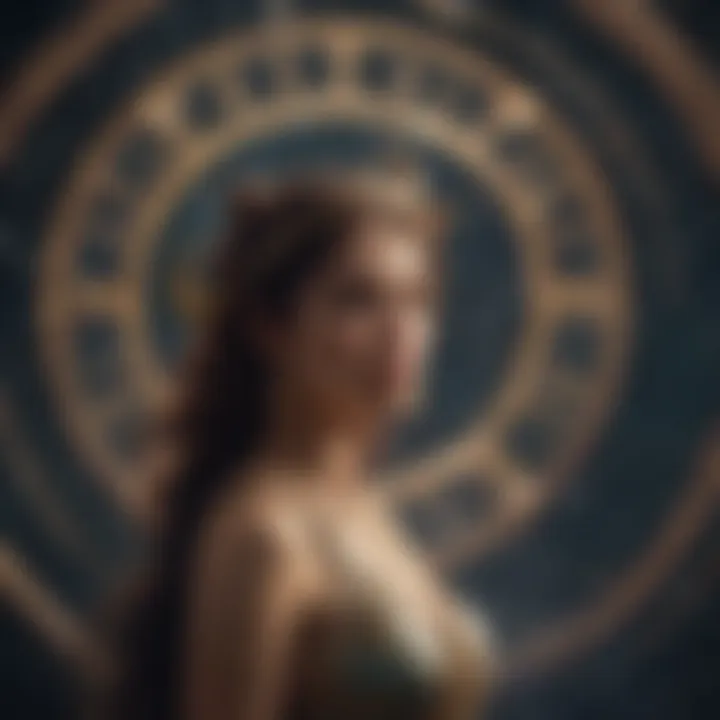 A celestial backdrop showcasing zodiac signs