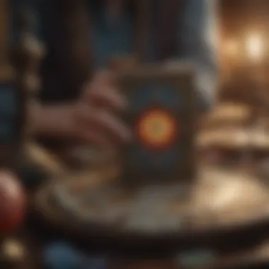 Symbolic imagery depicting the elements associated with tarot reading