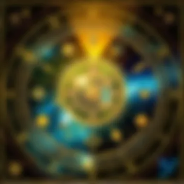 Astrological chart depicting cosmic energies