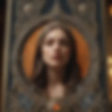 Intricate Design of Crowley Tarot Card Close-up of a selected Crowley Tarot card highlighting its intricate design