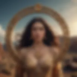 A celestial depiction of the zodiac signs with a focus on the ascendant