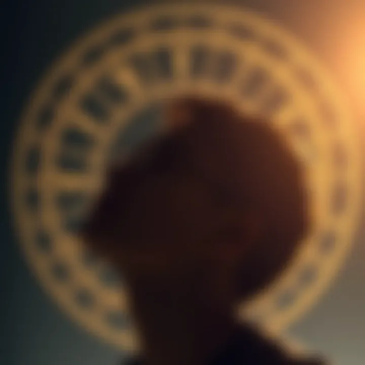 A person reflecting on their astrological chart