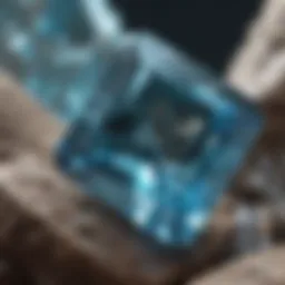 Captivating blue topaz crystal showcasing its geological beauty