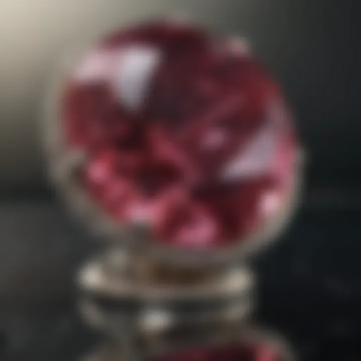 Aesthetic display of April's gemstone