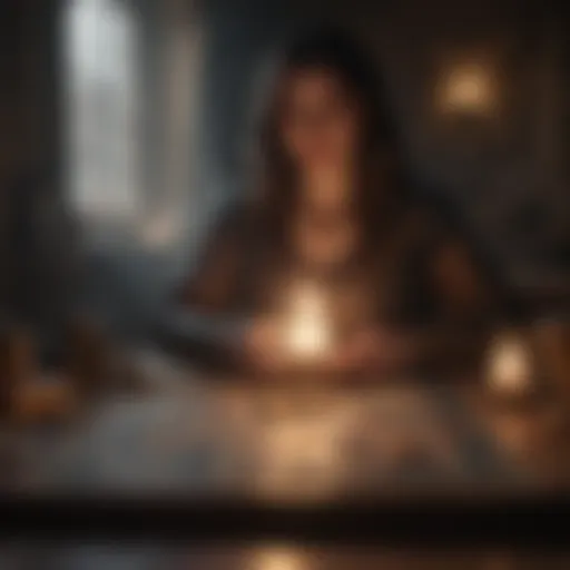 A mystical tarot spread revealing the energies of the universe
