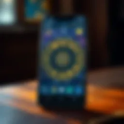 Astrological chart displayed on an Android device