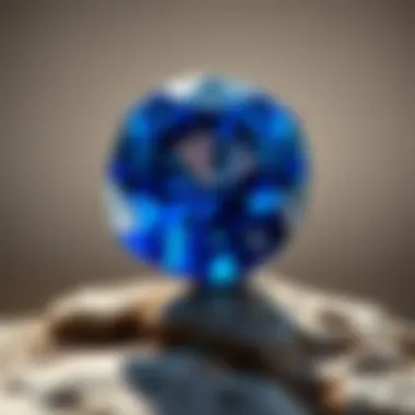 The Allure of Blue Sapphire A stunning blue sapphire gemstone representing its natural beauty and allure.