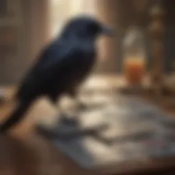 Artistic representation of the Crow Tarot Deck showcasing unique card designs