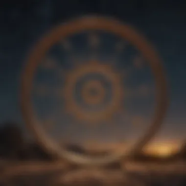 Starry night sky with zodiac signs