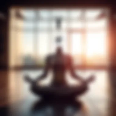 A harmonious balance of fitness and meditation symbols