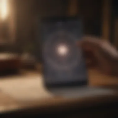 Personal Astrological Exploration A person analyzing their birth chart on a digital device