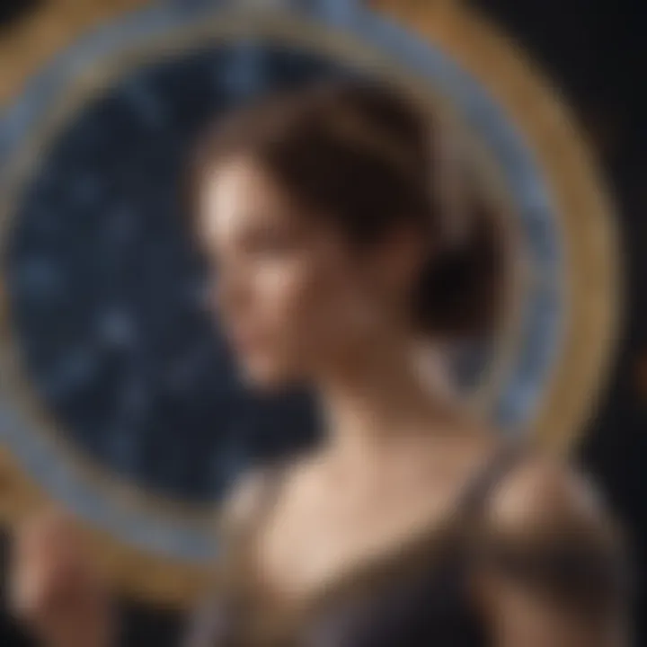 Astrological chart showcasing zodiac signs
