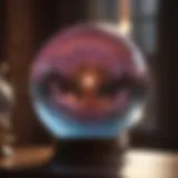 A mystical crystal ball glowing softly, symbolizing psychic insight.