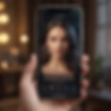 Vibrant Psychic Reading App Interface A smartphone displaying a psychic reading app interface with vibrant colors.