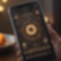 A close-up view of a smartphone displaying a horoscope app.