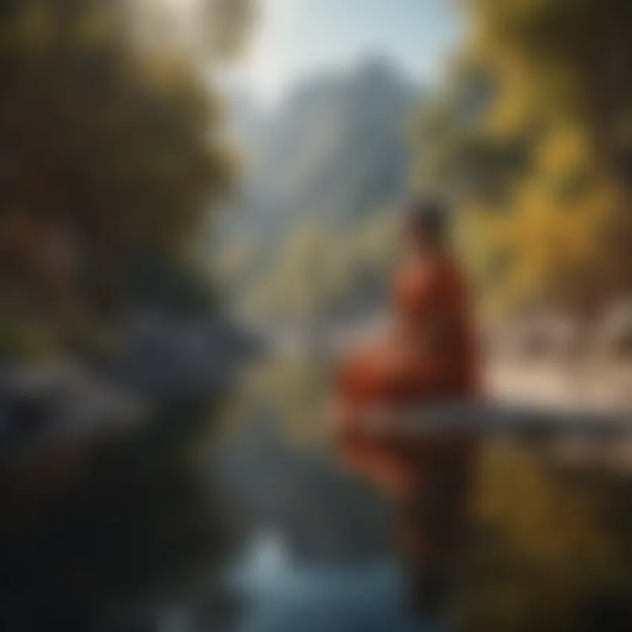 A serene landscape representing the journey of self-discovery