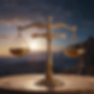 The Balance of Libra in the Zodiac Celestial alignment depicting Libra's balance