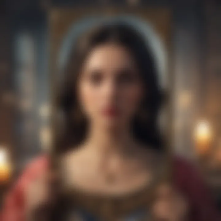An artistic depiction of tarot cards related to Libra characteristics