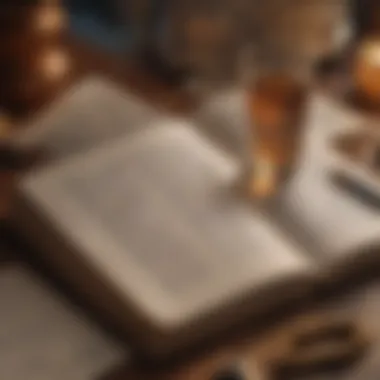 Analytical Reading Habits of Virgo An open book with a notebook, symbolizing analytical reading.