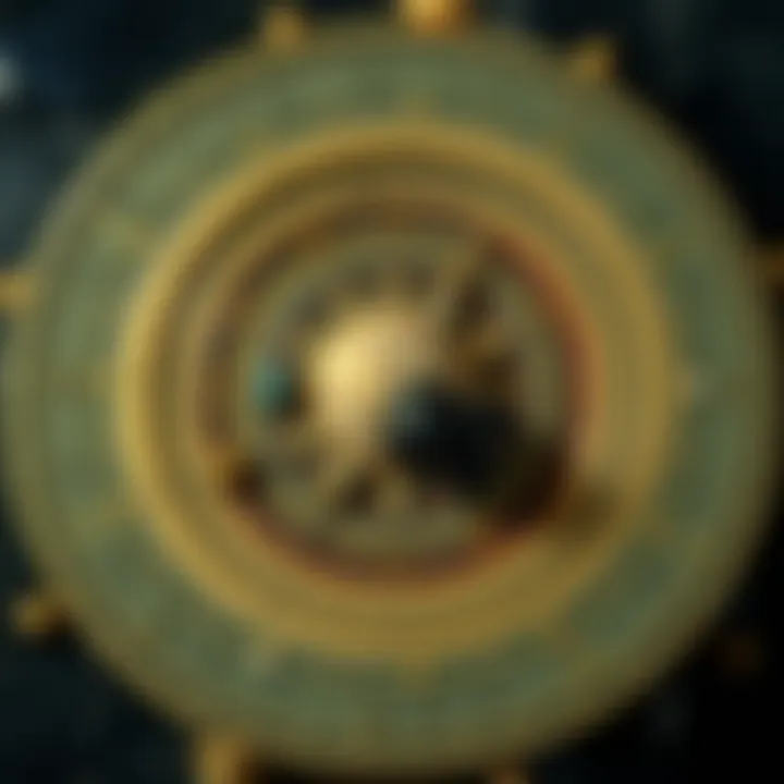 An astrological wheel showcasing planetary positions