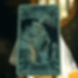 Illustration of the marriage card in tarot with intricate designs