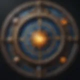 A celestial chart illustrating astrological symbols