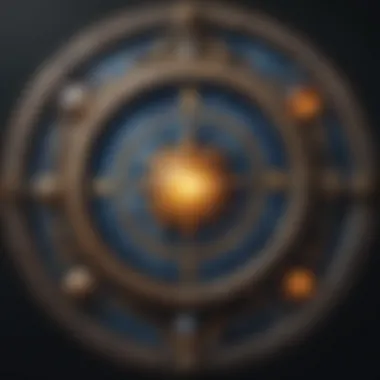 A celestial chart illustrating astrological symbols