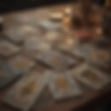 A collection of tarot cards on a table