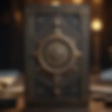 Close-up of tarot cards with mystical symbols.
