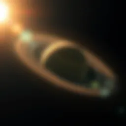 Saturn's majestic ring system illuminated by sunlight