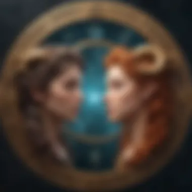 Zodiac Signs in Harmony Illustration of two zodiac signs in harmony