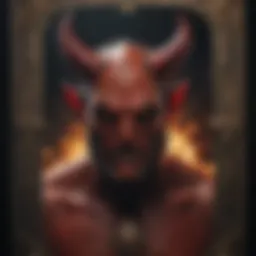 Symbolic representation of the Devil card in tarot
