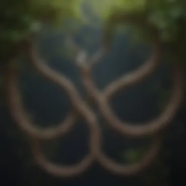 Intertwined Vines of Love and Growth A pair of intertwined vines symbolizing deep relationships and personal growth