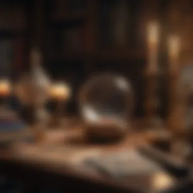 A cozy reading nook with tarot books and a crystal ball, inviting reflection.