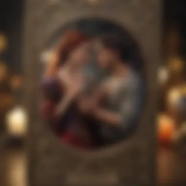The Lovers Card in Tarot Close-up of a tarot card depicting the Lovers