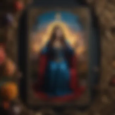 Artistic Interpretation of Tarot An artistic representation of tarot card interpretations, showcasing symbols and meanings in vibrant colors.