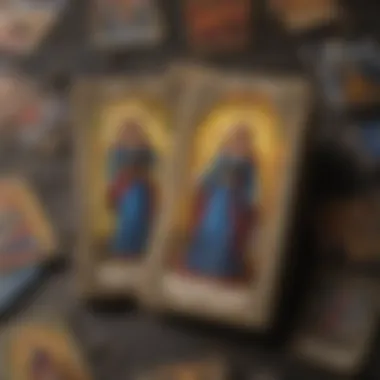 Diverse Array of Tarot Cards A diverse array of tarot cards displayed